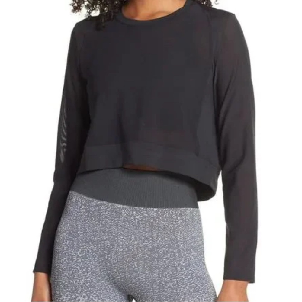 Adidas mesh long sleeve in black